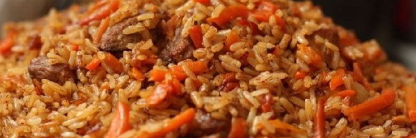 Плов из бурого риса со свининой