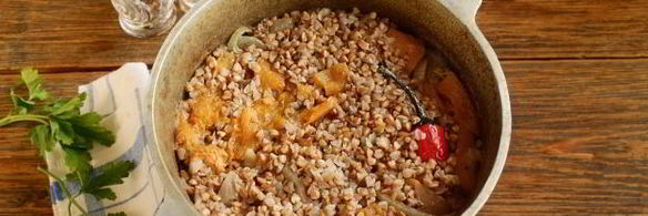 плов из гречки с мясом и тыквой