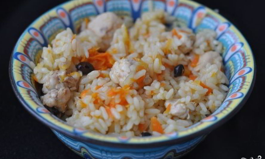 Рецепт плова из курицы на сковороде