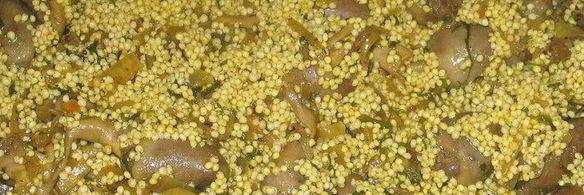 плов из пшена с куриными сердечками