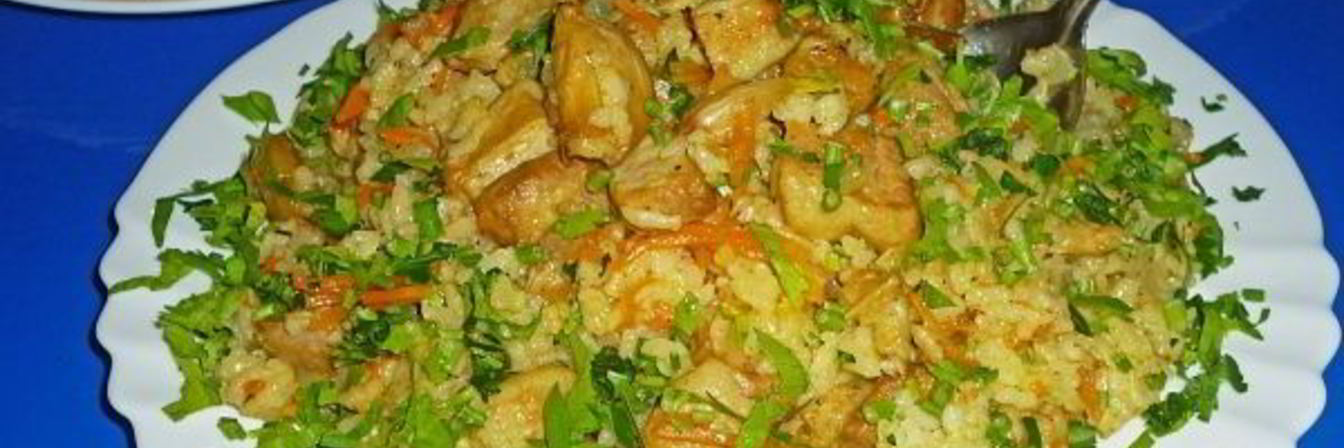 Плов из свиной грудинки