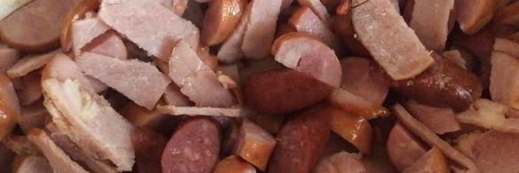 плов на шкварках с копченостями