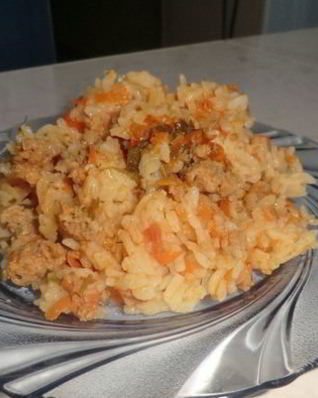 Плов с фаршем в мультиварке