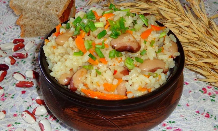 Рецепт плова с фасолью