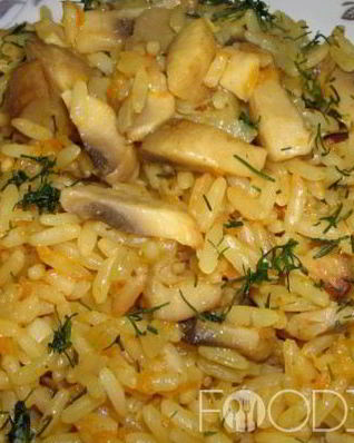 Плов с грибами