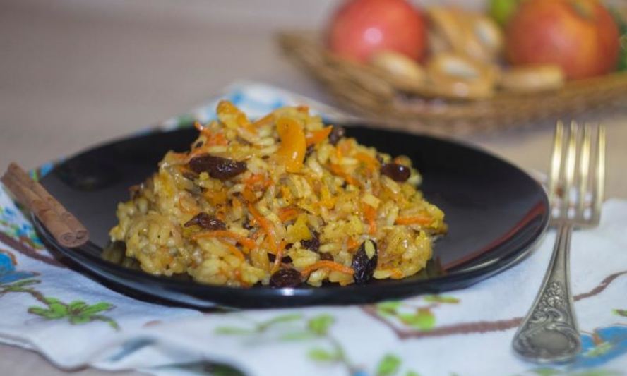 Рецепт плова с курагой и изюмом