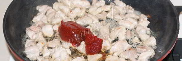 плов с курицей и свининой