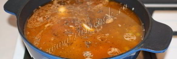 плов с курицей и свининой