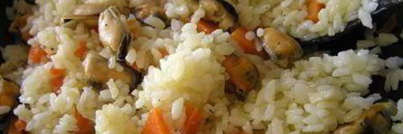 плов с мидиями и шалфеем