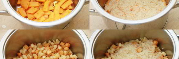 плов с тыквой и фруктами