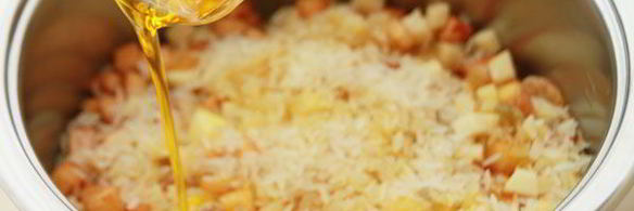 плов с тыквой и фруктами