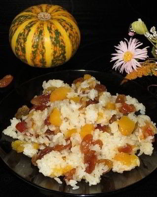 Плов с тыквой и изюмом