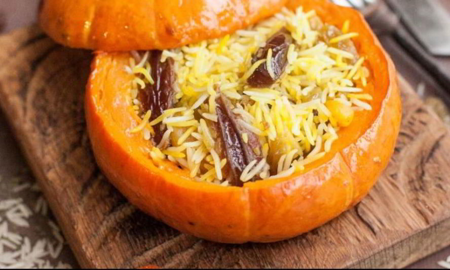 Рецепт плова в тыкве с сухофруктами