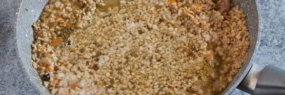 постный плов из гречки с соевым мясом