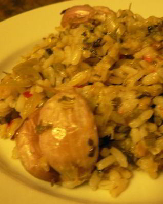 Постный зеленый плов