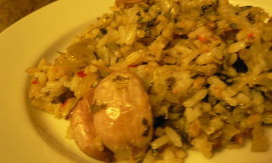 Рецепт постного зеленого плова