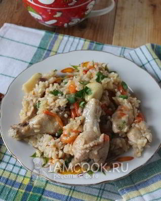 Узбекский плов с курицей