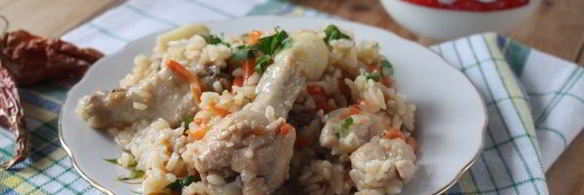 узбекский плов с курицей