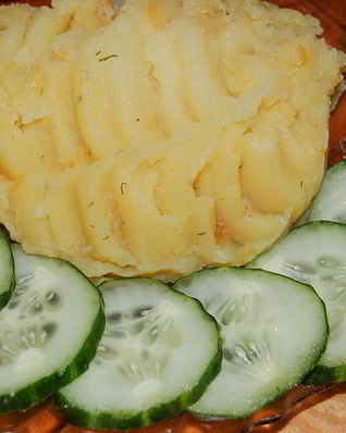 Постное картофельное пюре с луком и морковью