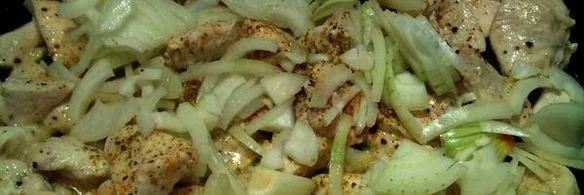 фрикасе из курицы с шампиньонами