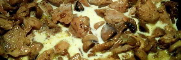 фрикасе из курицы с шампиньонами