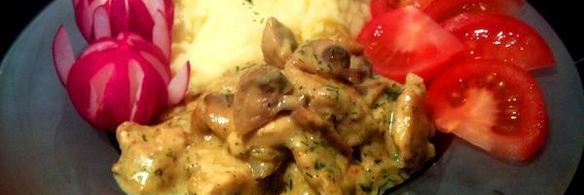 фрикасе из курицы с шампиньонами