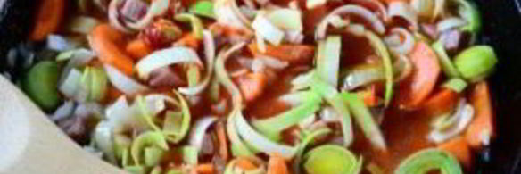 говяжье рагу в томатно-сливочном соусе