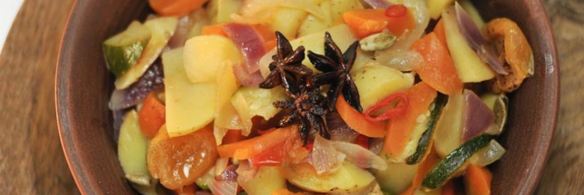 картофельное рагу с курагой