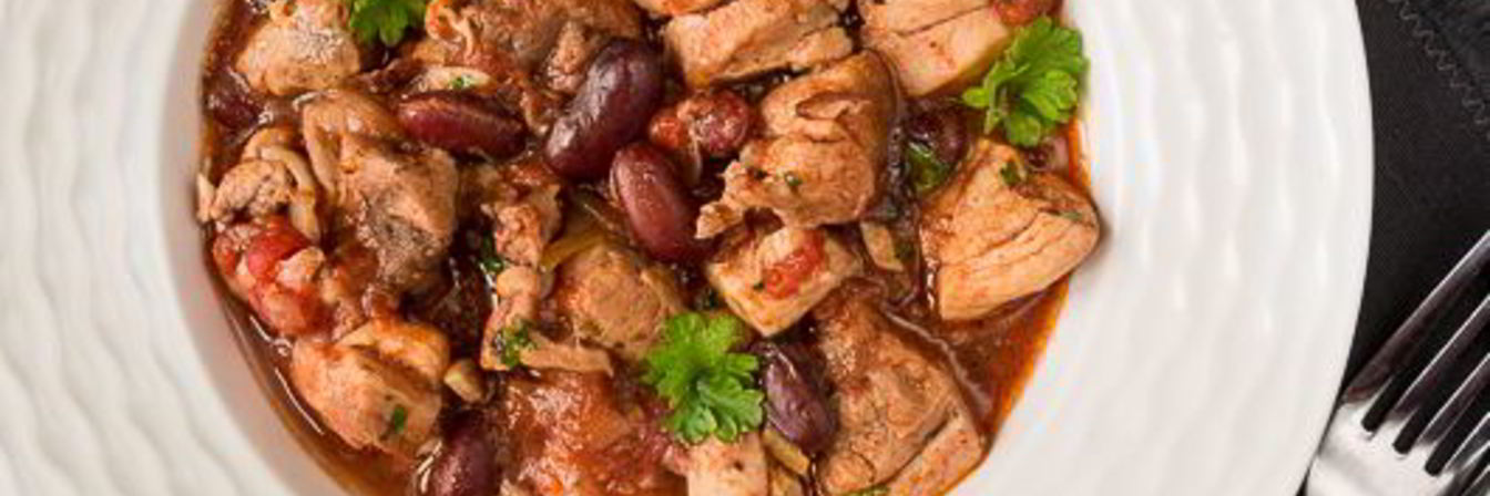 Куриное рагу с фасолью