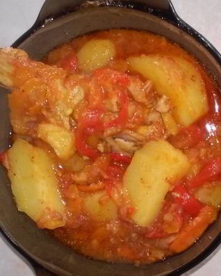 Летнее рагу с курицей