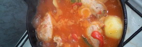 летнее рагу с курицей