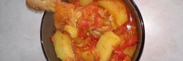 летнее рагу с курицей