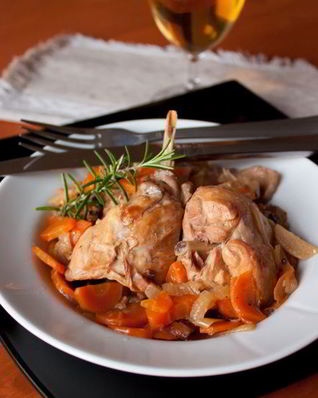 Лимонное рагу из кролика