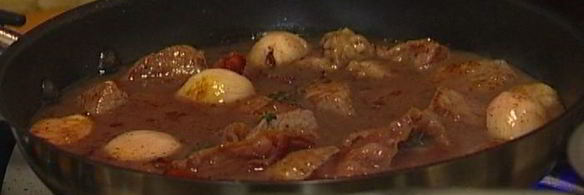 мясное рагу с чечевицей и шалотом