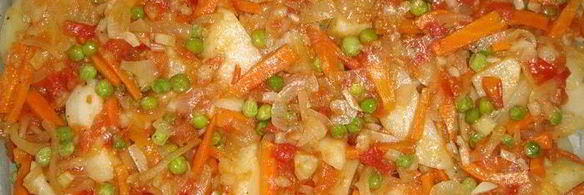 мясные рулетики с овощным рагу