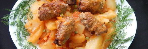 мясные рулетики с овощным рагу