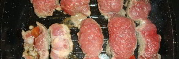 мясные рулетики с овощным рагу