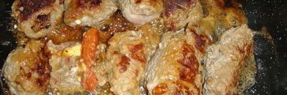 мясные рулетики с овощным рагу