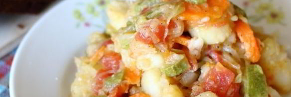 овощное рагу из кабачков, картошки и капусты
