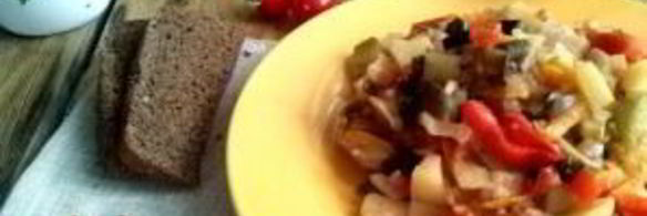 овощное рагу с баклажанами и кабачками