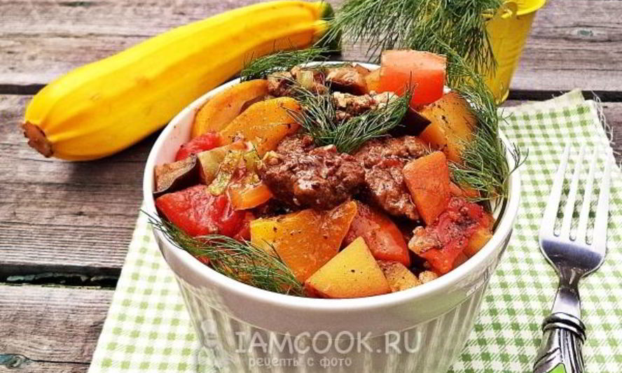 Рецепт овощного рагу с фаршем и кабачками