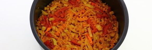 овощное рагу с кабачками и капустой в мультиварке
