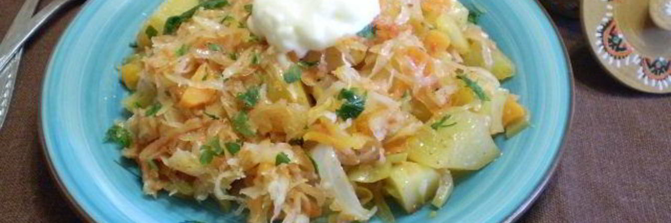 Овощное рагу с капустой