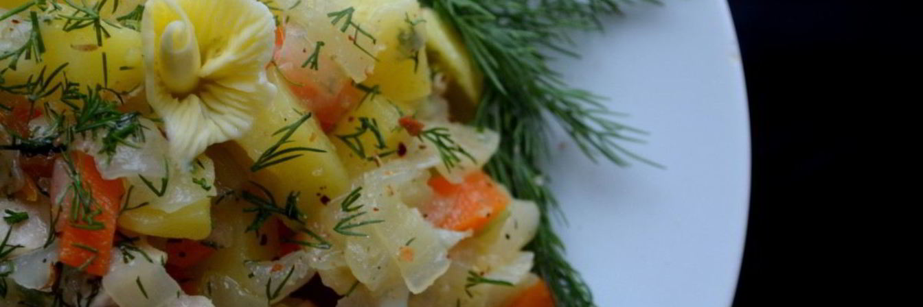 Овощное рагу с куриным филе