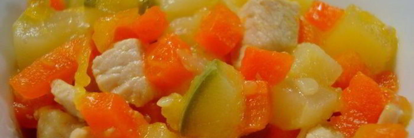 Овощное рагу с курицей