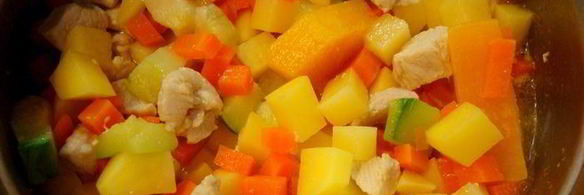 овощное рагу с курицей