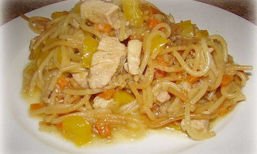 Рецепт овощного рагу с мясом и вермишелью