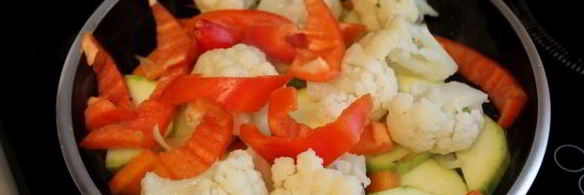 овощное рагу с цветной капустой и кабачками