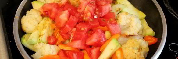овощное рагу с цветной капустой и кабачками