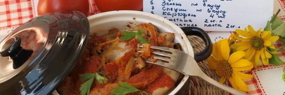 рагу из духовки с курицей и овощами